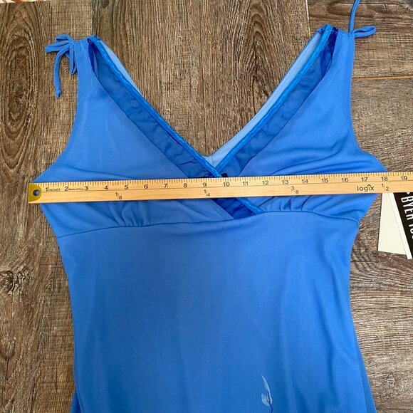 Vtg NWT Byer Too Womens Y2K Sheer Midi Slip Dress Size L Fairycore Floral 90s - Picture 11 of 16